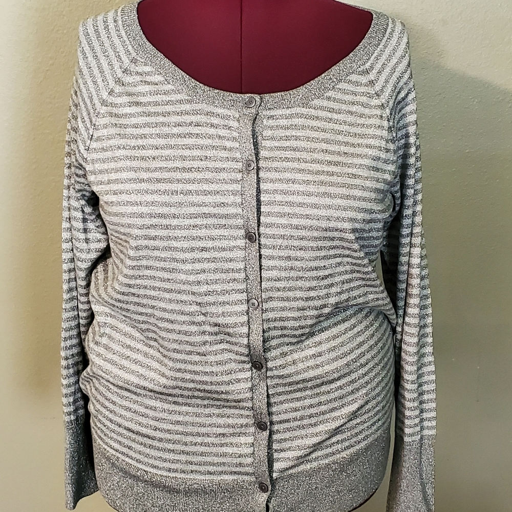 Silver and gray lane Bryant sweater size 22/24